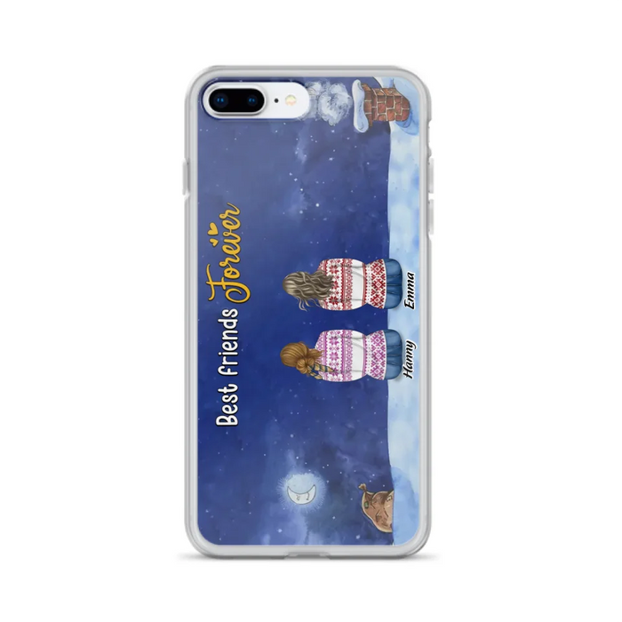 Custom Personalized Christmas Sisters Phone Case - Christmas Gift Idea For Friends/Sisters - Upto 12 People - Best Friends Forever - Case For iPhone And Samsung