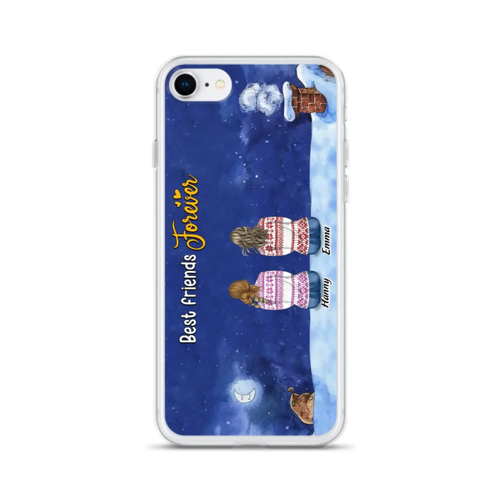 Custom Personalized Christmas Sisters Phone Case - Christmas Gift Idea For Friends/Sisters - Upto 12 People - Best Friends Forever - Case For iPhone And Samsung