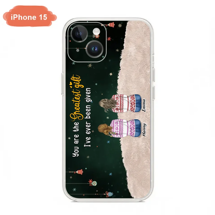 Custom Personalized Christmas Friends Phone Case - Christmas Gift Idea For Friends/Sisters - Upto 12 People - You Are The Greatest Gift I've Ever Been Given - Case For iPhone And Samsung