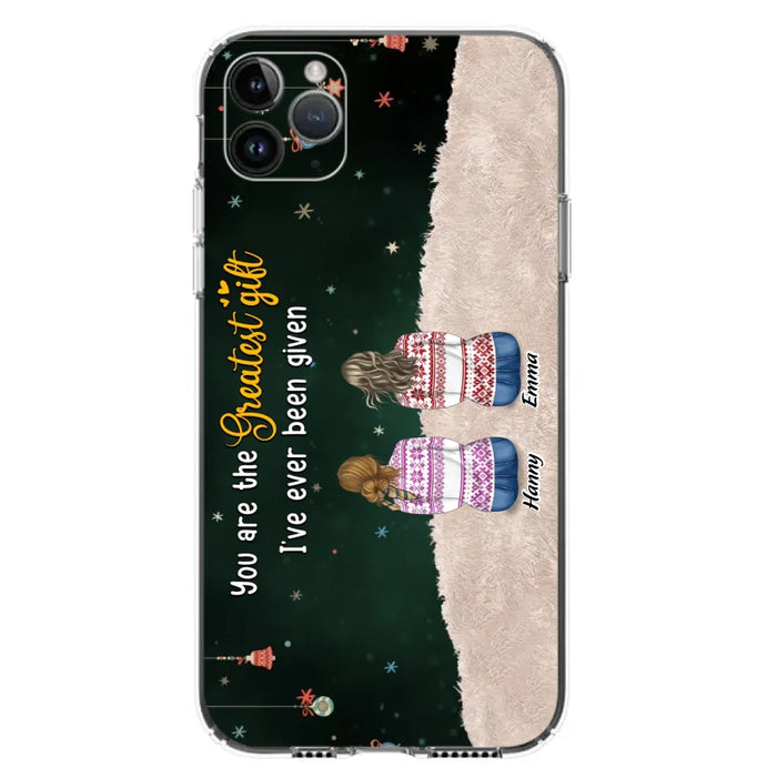 Custom Personalized Christmas Friends Phone Case - Christmas Gift Idea For Friends/Sisters - Upto 12 People - You Are The Greatest Gift I've Ever Been Given - Case For iPhone And Samsung