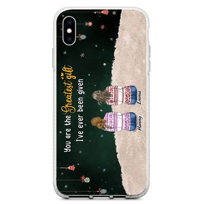 Custom Personalized Christmas Friends Phone Case - Christmas Gift Idea For Friends/Sisters - Upto 12 People - You Are The Greatest Gift I've Ever Been Given - Case For iPhone And Samsung