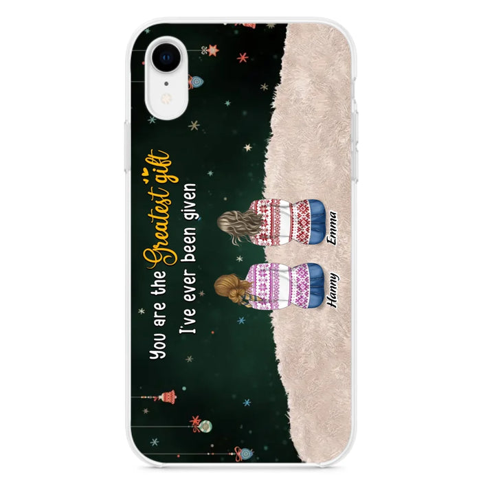 Custom Personalized Christmas Friends Phone Case - Christmas Gift Idea For Friends/Sisters - Upto 12 People - You Are The Greatest Gift I've Ever Been Given - Case For iPhone And Samsung