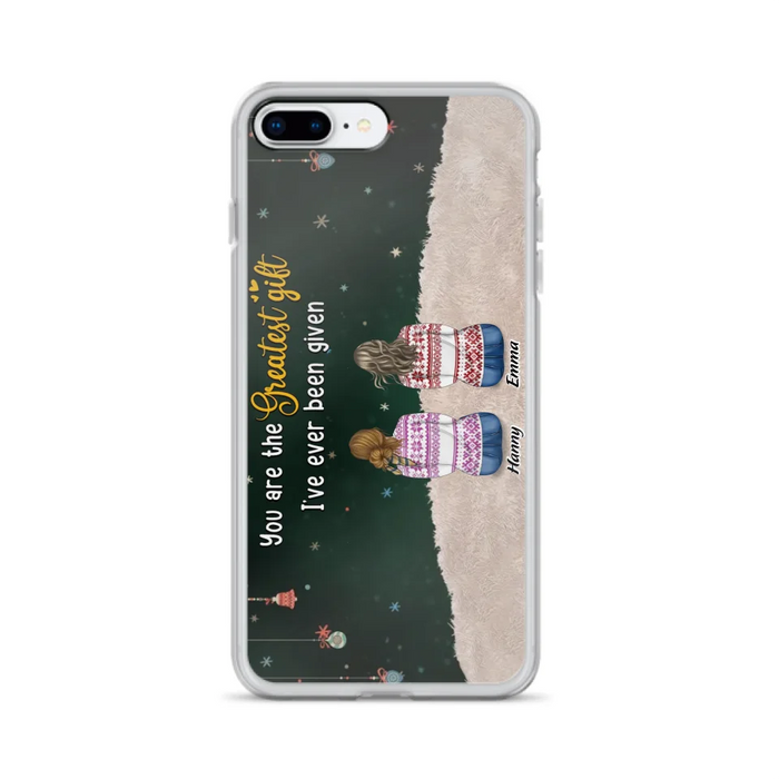 Custom Personalized Christmas Friends Phone Case - Christmas Gift Idea For Friends/Sisters - Upto 12 People - You Are The Greatest Gift I've Ever Been Given - Case For iPhone And Samsung