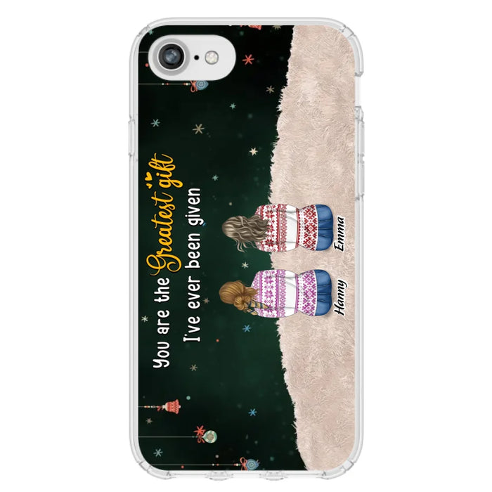 Custom Personalized Christmas Friends Phone Case - Christmas Gift Idea For Friends/Sisters - Upto 12 People - You Are The Greatest Gift I've Ever Been Given - Case For iPhone And Samsung