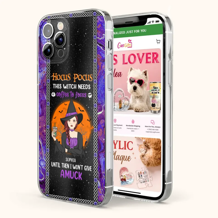 Custom Personalized Witch Phone Case - Halloween Gift Idea For Friends - Hocus Pocus - Case for iPhone & Samsung