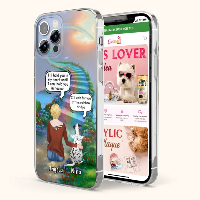 Custom Personalized Memorial Dog Phone Case - Upto 4 Dogs - Memorial Gift For Dog Lovers - Case For iPhone/Samsung