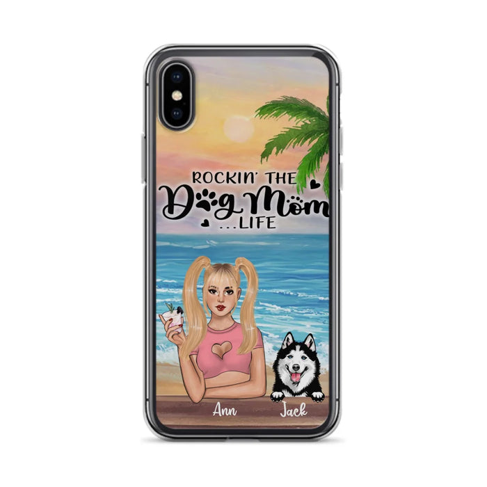 Custom Personalized Dog Mom Phone Case - Rockin' The Dog Mom Life