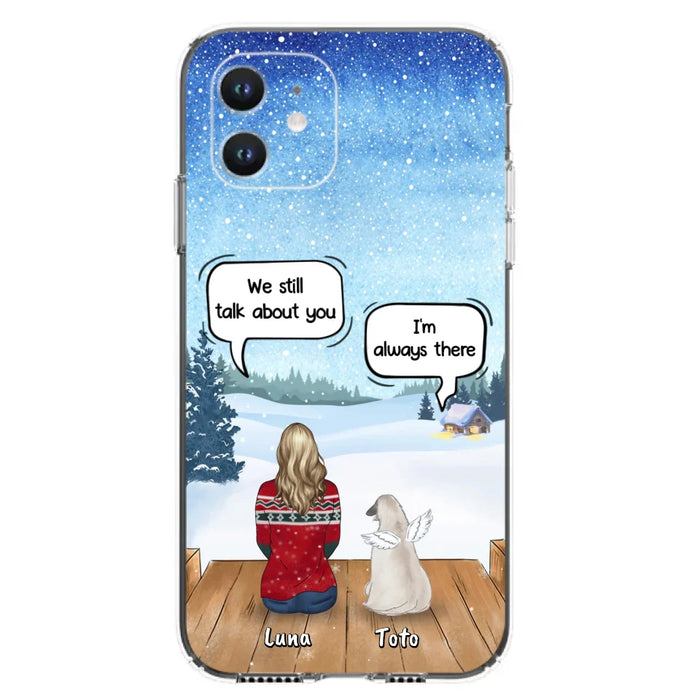 Custom Personalized Dog Horse Phone Case - Man/ Woman With Upto 5 Pets - Case For iPhone And Samsung