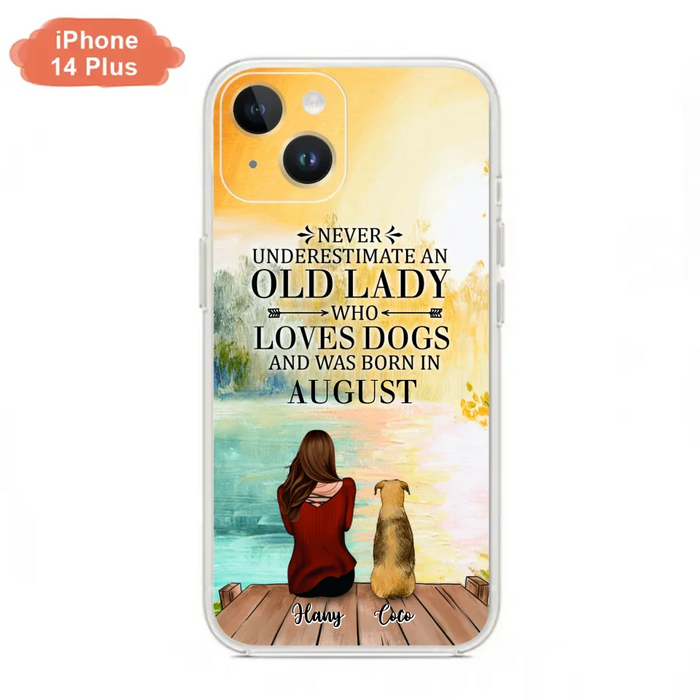 Custom Personalized Old Lady And Dog Phone Case - Woman With Upto 5 Dogs - Best Gift For Dog Lover - Case For iPhone And Samsung