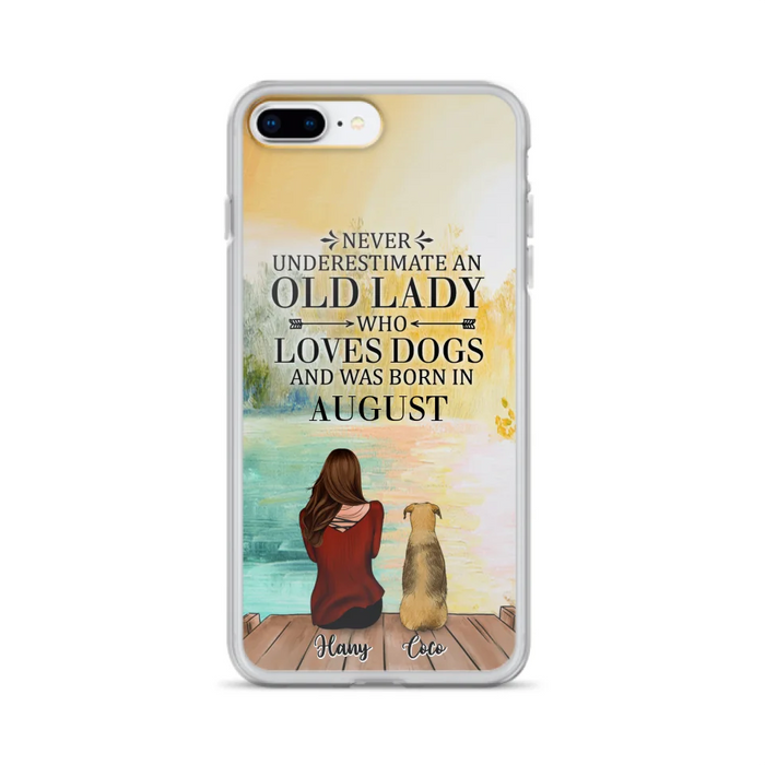 Custom Personalized Old Lady And Dog Phone Case - Woman With Upto 5 Dogs - Best Gift For Dog Lover - Case For iPhone And Samsung