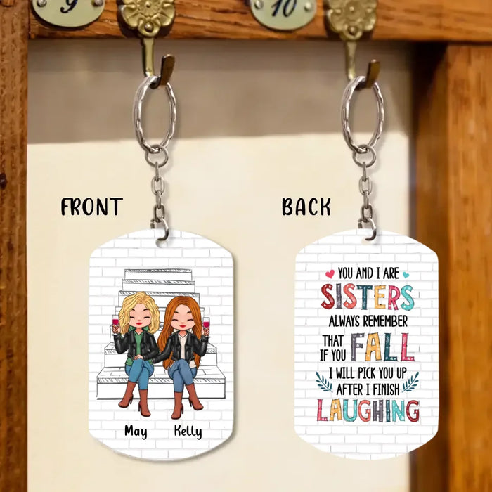 Custom Personalized Besties Keychain - Upto 5 People - Gift Idea For Friends/Besties/Sisters - You And I Are Sisters