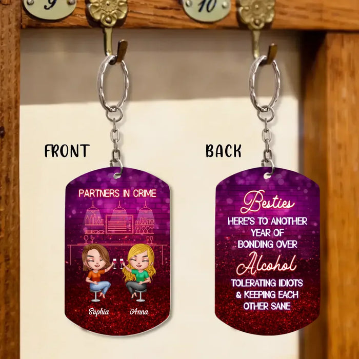 Custom Personalized Besties Keychain - Upto 4 People - Gift Idea For Friends/Besties/Sisters - Besties For The Resties