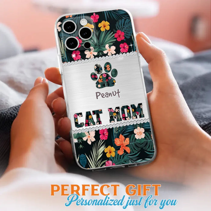 Personalized Custom Phone Case Cat Mom Met Pattern - Gifts Idea For Cat Lover - Cat Mom - Case For Iphone & Samsung