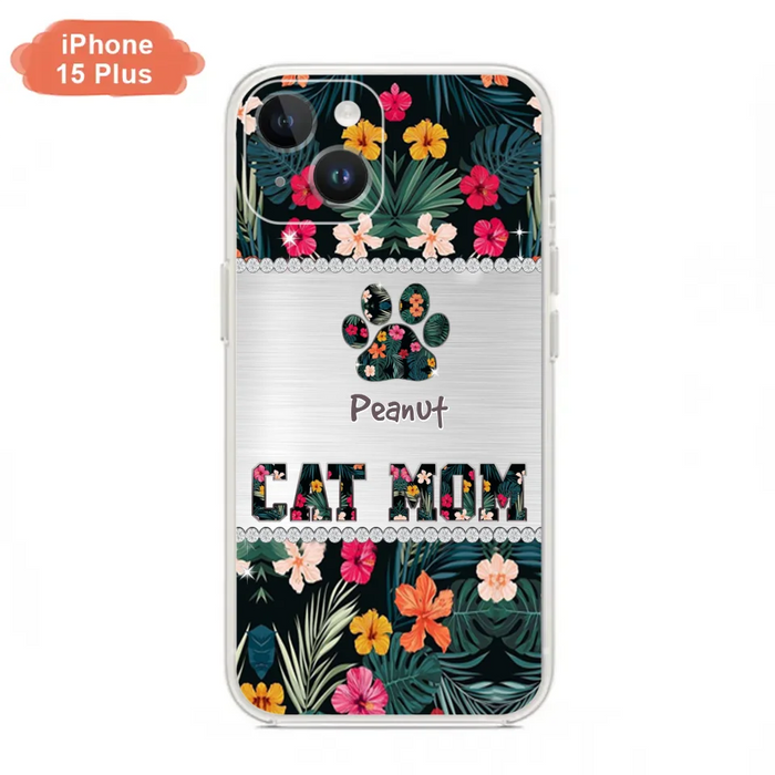 Personalized Custom Phone Case Cat Mom Met Pattern - Gifts Idea For Cat Lover - Cat Mom - Case For Iphone & Samsung