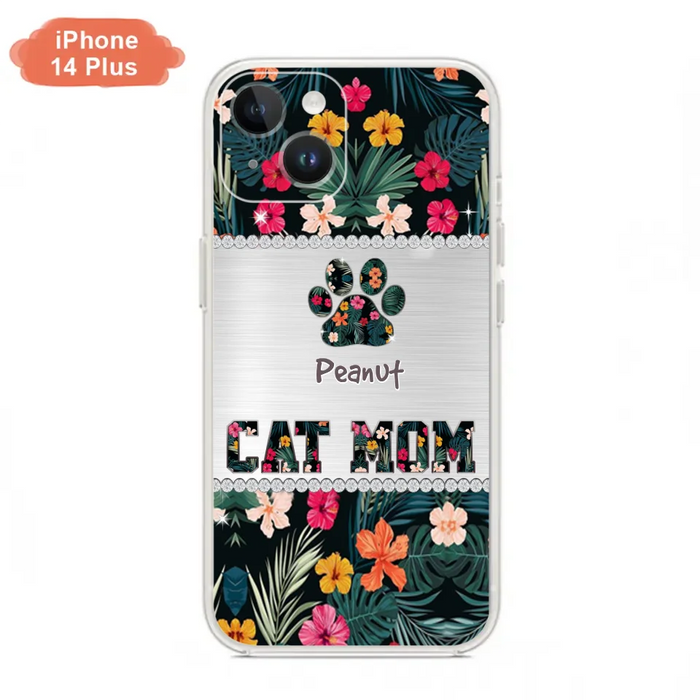 Personalized Custom Phone Case Cat Mom Met Pattern - Gifts Idea For Cat Lover - Cat Mom - Case For Iphone & Samsung