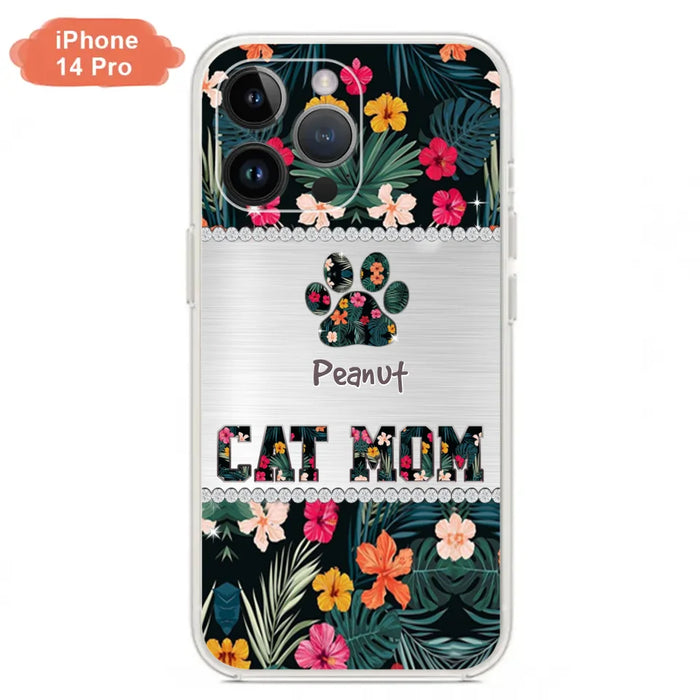 Personalized Custom Phone Case Cat Mom Met Pattern - Gifts Idea For Cat Lover - Cat Mom - Case For Iphone & Samsung