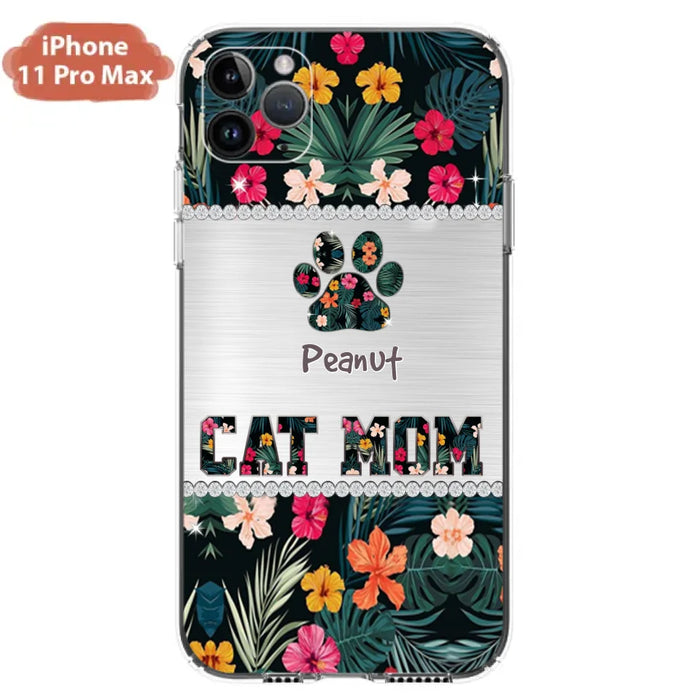 Personalized Custom Phone Case Cat Mom Met Pattern - Gifts Idea For Cat Lover - Cat Mom - Case For Iphone & Samsung