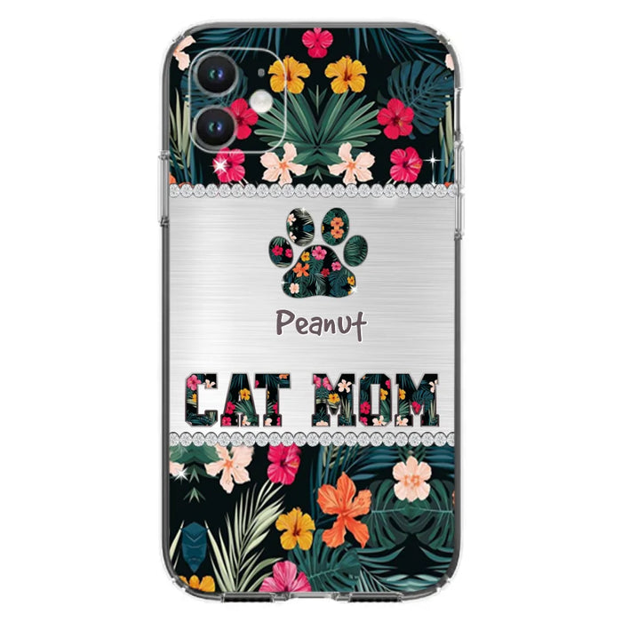 Personalized Custom Phone Case Cat Mom Met Pattern - Gifts Idea For Cat Lover - Cat Mom - Case For Iphone & Samsung