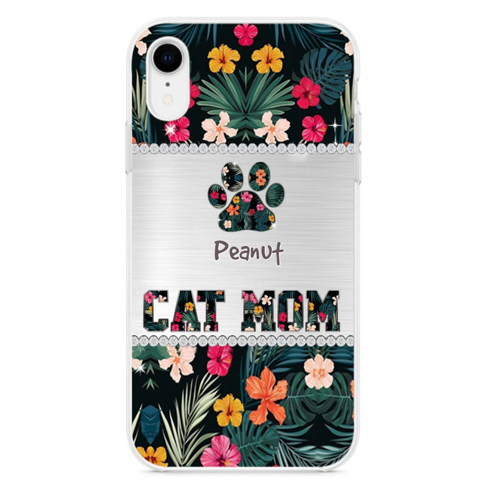 Personalized Custom Phone Case Cat Mom Met Pattern - Gifts Idea For Cat Lover - Cat Mom - Case For Iphone & Samsung