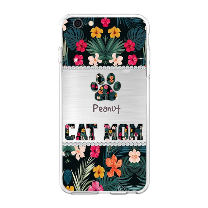 Personalized Custom Phone Case Cat Mom Met Pattern - Gifts Idea For Cat Lover - Cat Mom - Case For Iphone & Samsung