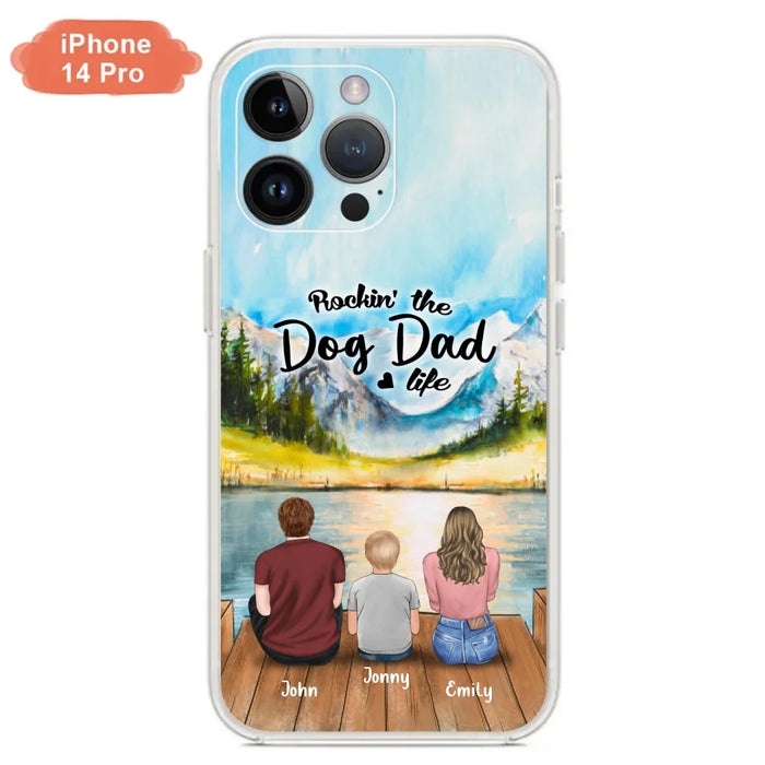 Custom Personalized Parents Pet Phone Case - Parents With 1 Kids And Upto 2 Pets - Case For iPhone And Samsung