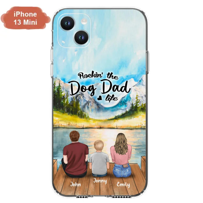 Custom Personalized Parents Pet Phone Case - Parents With 1 Kids And Upto 2 Pets - Case For iPhone And Samsung