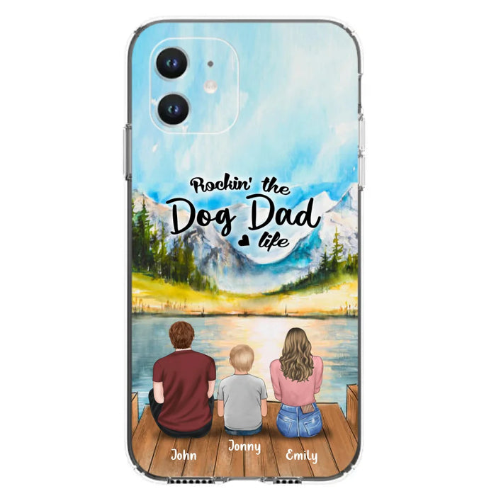 Custom Personalized Parents Pet Phone Case - Parents With 1 Kids And Upto 2 Pets - Case For iPhone And Samsung