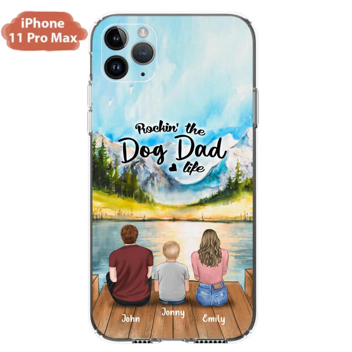 Custom Personalized Parents Pet Phone Case - Parents With 1 Kids And Upto 2 Pets - Case For iPhone And Samsung