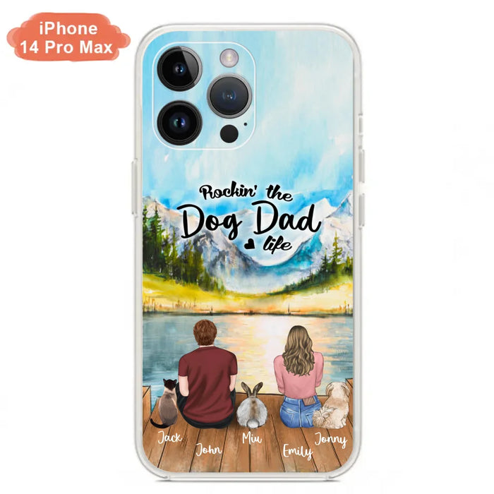 Custom Personalized Pet Couple Phone Case - Couple With Upto 3 Pets - Case For iPhone And Samsung