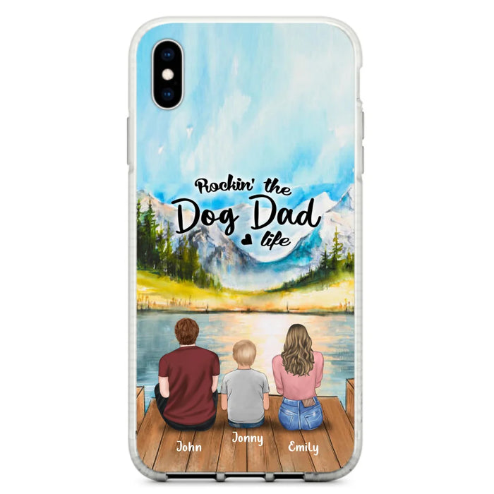 Custom Personalized Parents Pet Phone Case - Parents With 1 Kids And Upto 2 Pets - Case For iPhone And Samsung