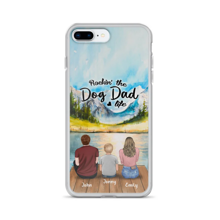 Custom Personalized Parents Pet Phone Case - Parents With 1 Kids And Upto 2 Pets - Case For iPhone And Samsung