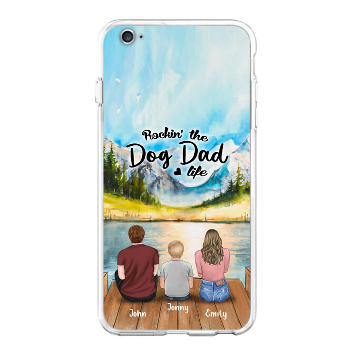 Custom Personalized Parents Pet Phone Case - Parents With 1 Kids And Upto 2 Pets - Case For iPhone And Samsung