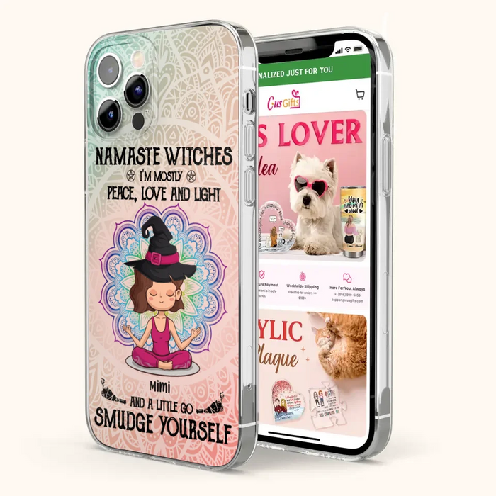 Custom Personalized Yoga Phone Case - Gift for Yoga Lovers - iPhone and Samsung Case - Namaste Witches