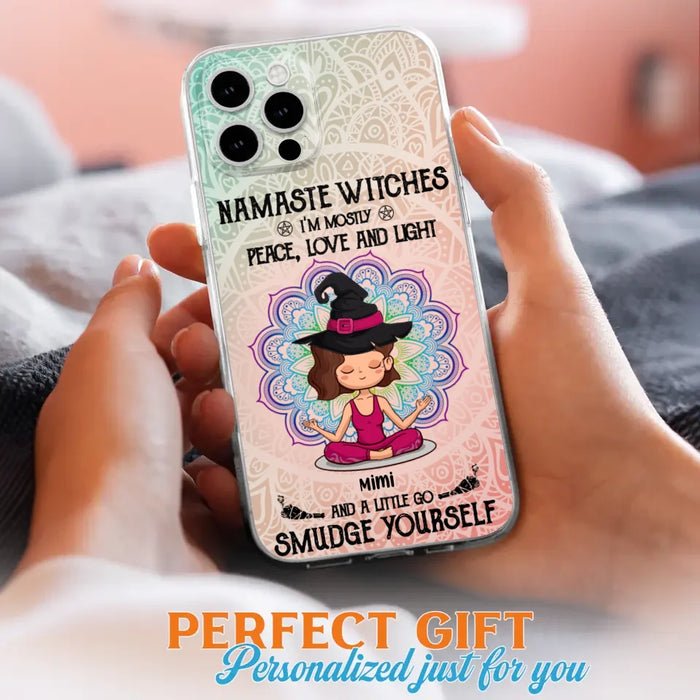 Custom Personalized Yoga Phone Case - Gift for Yoga Lovers - iPhone and Samsung Case - Namaste Witches