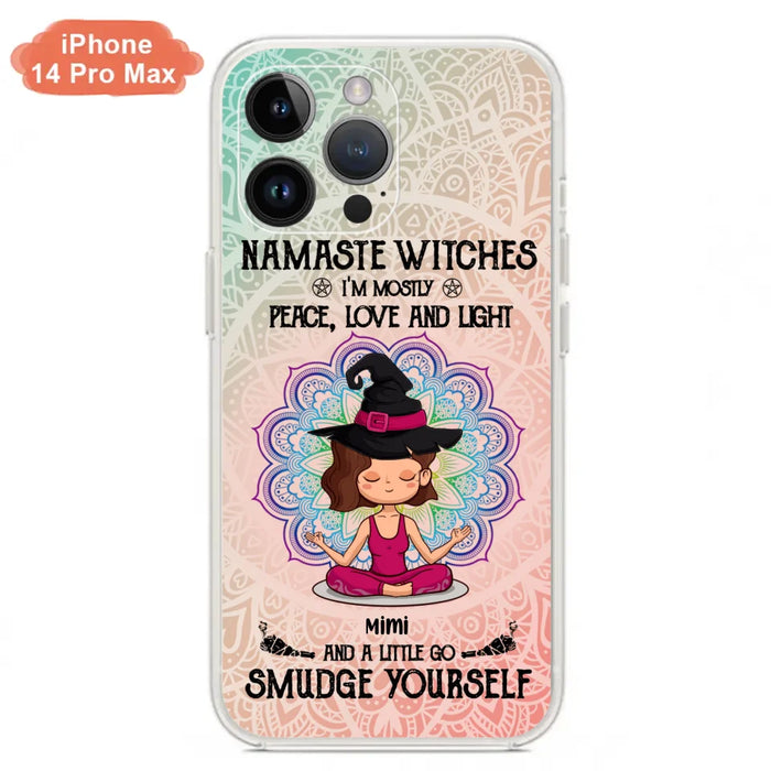 Custom Personalized Yoga Phone Case - Gift for Yoga Lovers - iPhone and Samsung Case - Namaste Witches