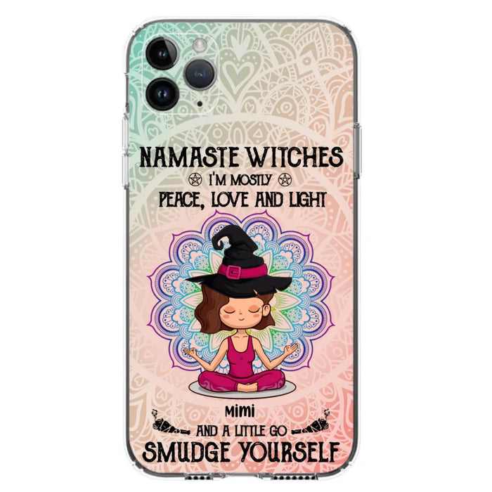 Custom Personalized Yoga Phone Case - Gift for Yoga Lovers - iPhone and Samsung Case - Namaste Witches