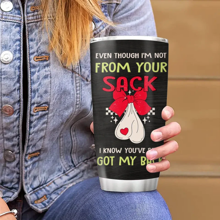 Custom Personalized Stepdad Tumbler - Christmas Gift Idea For Stepdad - Merry Christmas From The Kid You Inherited When You Started Shacking Up With My Mom