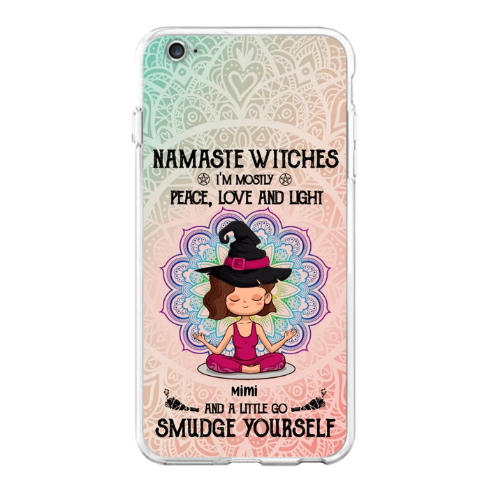 Custom Personalized Yoga Phone Case - Gift for Yoga Lovers - iPhone and Samsung Case - Namaste Witches