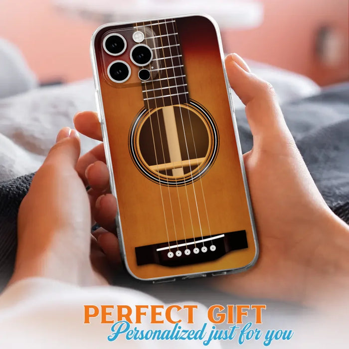 Custom Personalized Acoustic/Electric Guitar Phone Case - Best Gift For Guitarist - Case For iPhone And Samsung