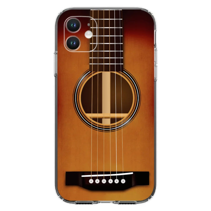 Custom Personalized Acoustic/Electric Guitar Phone Case - Best Gift For Guitarist - Case For iPhone And Samsung