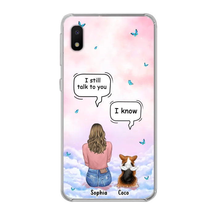 Custom Personalized Memorial Pet Phone Case - Upto 4 Pets - Memorial Gift Idea For Dog/Cat Lover - I Still Talk To You - Case For iPhone And Samsung