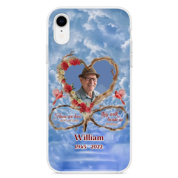 Custom Personalized Memorial Photo Phone Case - Memorial Gift Idea For Mother's Day/Father's Day - Those We Love Don't Go Away They Walk Beside Us Everyday - Case for iPhone/Samsung