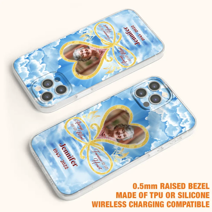 Custom Personalized Memorial Dog Phone Case - Upload Photo - Memorial Gift Idea For Dog Owners/ Dog Lovers - Your Wings Were Ready But My Heart Was Not - Case for iPhone/Samsung