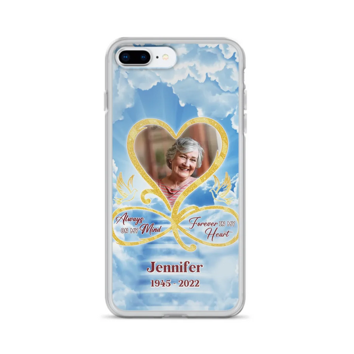 Custom Personalized Memorial Dog Phone Case - Upload Photo - Memorial Gift Idea For Dog Owners/ Dog Lovers - Your Wings Were Ready But My Heart Was Not - Case for iPhone/Samsung