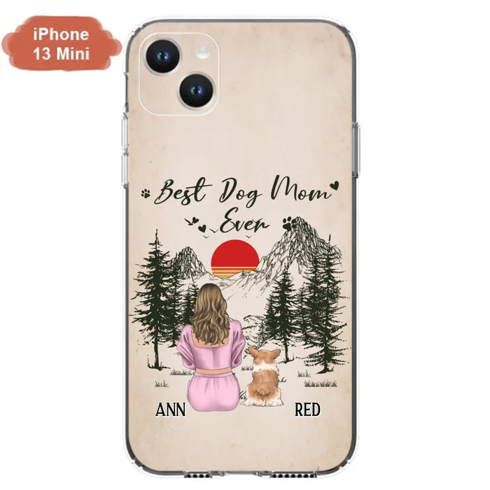 Custom Personalized Dog Mom Phone Case - Upto 4 Dogs - Mother's Day Gift Idea Dog Lovers - Best Dog Mom Ever - Case For iPhone/Samsung