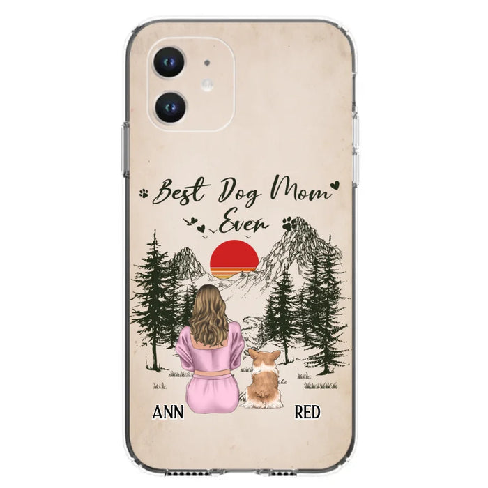 Custom Personalized Dog Mom Phone Case - Upto 4 Dogs - Mother's Day Gift Idea Dog Lovers - Best Dog Mom Ever - Case For iPhone/Samsung