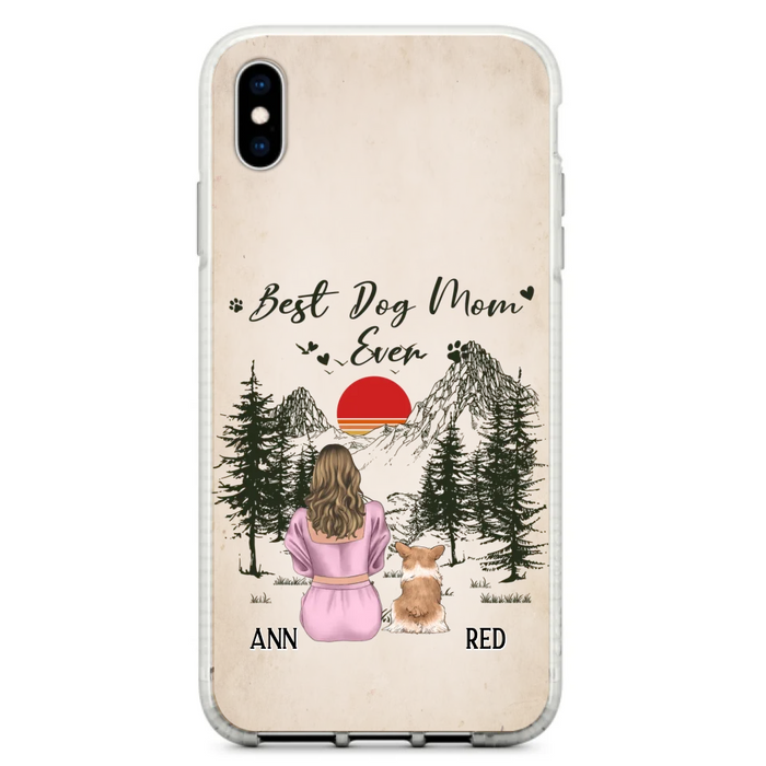 Custom Personalized Dog Mom Phone Case - Upto 4 Dogs - Mother's Day Gift Idea Dog Lovers - Best Dog Mom Ever - Case For iPhone/Samsung