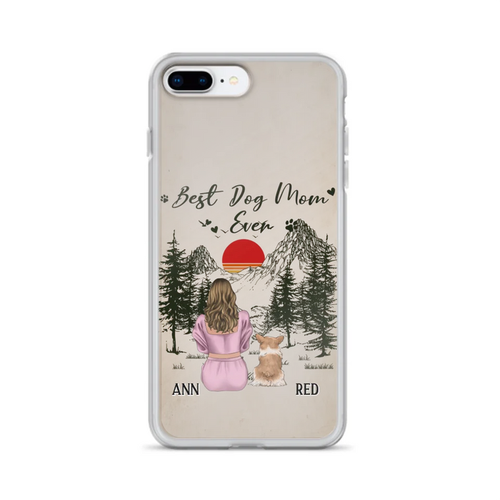 Custom Personalized Dog Mom Phone Case - Upto 4 Dogs - Mother's Day Gift Idea Dog Lovers - Best Dog Mom Ever - Case For iPhone/Samsung