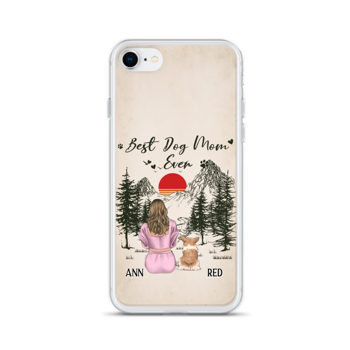 Custom Personalized Dog Mom Phone Case - Upto 4 Dogs - Mother's Day Gift Idea Dog Lovers - Best Dog Mom Ever - Case For iPhone/Samsung