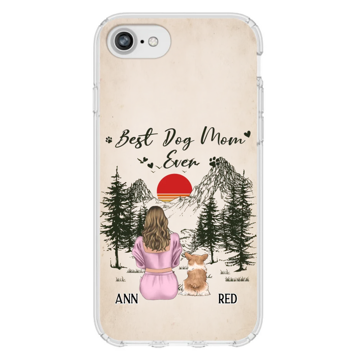 Custom Personalized Dog Mom Phone Case - Upto 4 Dogs - Mother's Day Gift Idea Dog Lovers - Best Dog Mom Ever - Case For iPhone/Samsung